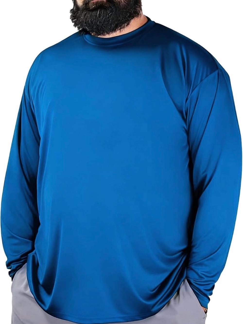 2 Men's Performance Long Sleeve Shirt - 1 blue / 1 black